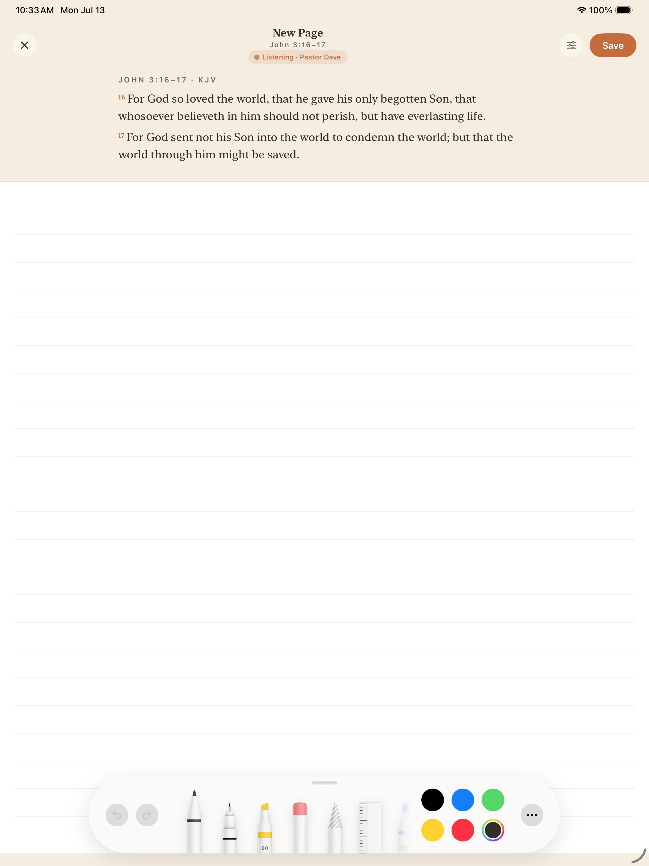 Endeo annotation screen with live listening badge